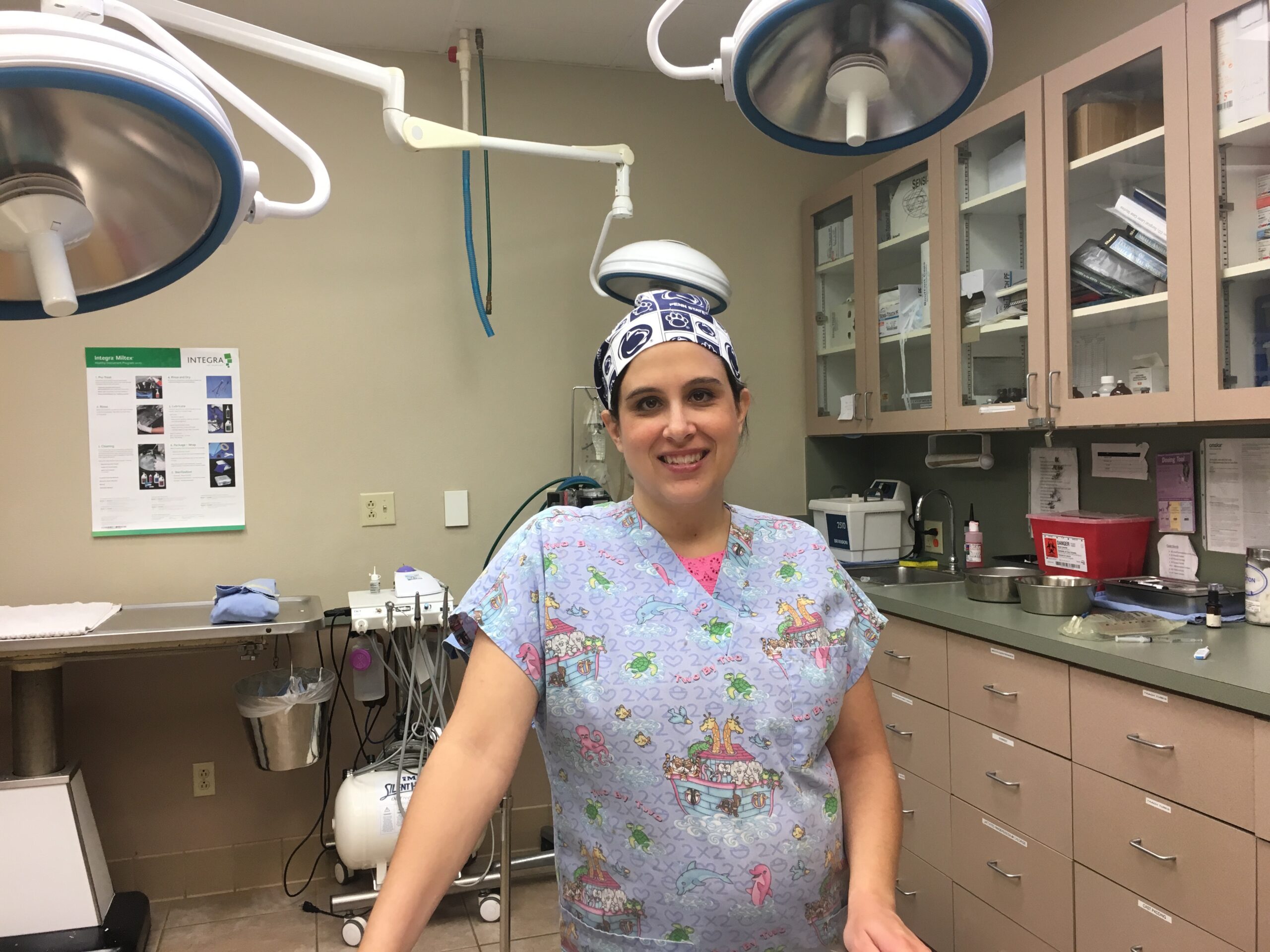 Emily Singler in the clinic
