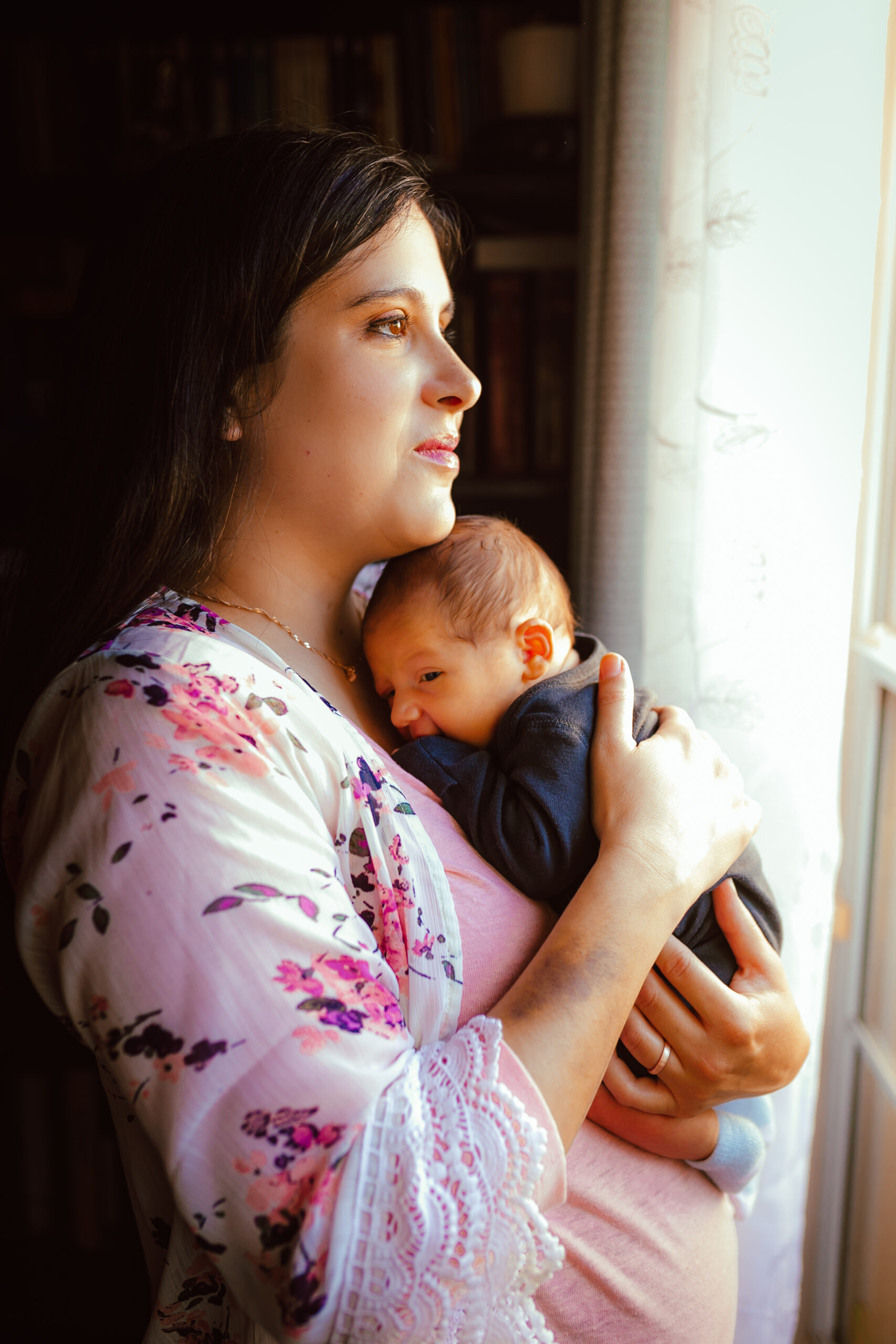 Emily Singler with newborn